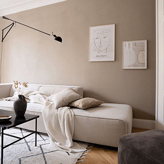 Wohnzimmer im skandinavischen Stil Inspiration für eine Sitzgarnitur